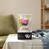 Planta de rosa em vaso com flor eterna acabada, decoração de mesa, presente de Natal, Dia dos Namorados, lembrança para amigos