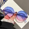 Nuevas Gafas de Sol para Niños 2025 Estilo Coreano Montura Redonda Gafas de Una Pieza con Perlas Gafas de Sol para Bebé Anti-UV