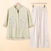 Ropa de Primavera para Madres, Camisas de Algodón y Lino para Mujeres de Mediana Edad y Mayores, Camisas de Verano para Abuelas, Ropa para Personas Mayores, Conjunto de Nuevo Estilo 2026