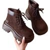 Botas Martin Retro para Mujer, Moda Versátil 2026 Otoño e Invierno, Botines Cortos de Suela Gruesa para Aumentar Altura y Adelgazar, Estilo Británico