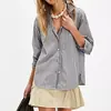Moda Femenina 2026 Primavera/Verano Nueva Camisa Rayada de Corte Holgado Versátil Casual Manga Larga Blusa para el Trabajo