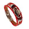 Pulseira punk para estudantes transfronteiriços, pulseira de couro trançado, fornecimento de loja de 10 yuans, pulseira mais vendida em área turística