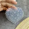 Filme de Manicure Altamente Transparente Molde de Silicone Laço para Ponta do Dedo Mini Padrão Escultura de Unha Ferramenta Abrasiva em Forma de Coração Decorativa
