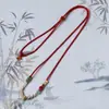 Cordón Trenzado con Nudo de Transferencia para Colgante Fino de Jade de 2 mm, Cuentas de Concha, Jade, Cuerda Ajustable para Colgar en el Cuello para Hombres y Mujeres