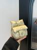 Bolsa Feminina de Laço Tendência Primavera 2025 Novo Estilo Coreano Cor Contrastante Bordado Pequena Bolsa Quadrada Corrente Pai-Filho Bolsa Transversal para Batom