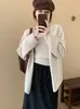 Conjunto de dos piezas de cárdigan de punto suave y holgado estilo coreano y camiseta, nuevo suéter suave, cómodo y moderno para otoño e invierno