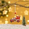Pingente Pequeno de Madeira Pintada de Natal Decorações de Natal Árvore de Natal Corda de Cânhamo Cor Padrão de Carro do Velho Pingente