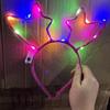 Decoração de Natal Headband Luminoso de Galhada Brinquedos Infantis Festa Decoração Pisca Pisca Véspera de Ano Novo Bastão Luminoso