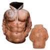 Sudadera con capucha de Streetwear de Músculo Falso con Impresión Digital 3D Ropa para Hombre Moda Casual Sudadera sin Cremallera Venta Directa de Fábrica