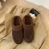 Zapatos peludos para mujer con forro de felpa, pantuflas de punta cerrada, para usar en exteriores, Nuevo estilo Otoño/Invierno 2026, Suela plana, Sin cordones, Para persona perezosa, Medias pantuflas, Zapatos tipo mula