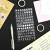 Adesivos para Planner de Letras em Folha de Ouro e Prata, Adesivos Decorativos à Prova d'Água para Planejador Pet, Adesivos de Letras para Diário