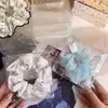 Caja de Empaque para Gomas de Pelo Hechas a Mano, Caja de Regalo Transparente de PVC para Pasadores de Pelo Personalizados, Tarjeta de Papel Impresa Plegable para Accesorios de Pasadores de Pelo