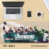Alfombrilla de ratón Marvel de gran tamaño con borde de bloqueo, gruesa, de Iron Man, Avengers, para teclado, para oficina, grande