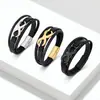Pulsera Estilo Retro Símbolo Infinito para Hombre Acero Inoxidable Cuerda de Cuero Pulsera Trenzada Multicapa Regalo del Día del Padre
