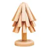 Alfombrilla Creativa de Madera de Nogal con Forma de Árbol, Aislante Térmico, Posavasos para el Hogar, Alfombrilla para Cazuelas, Alfombrilla de Madera Maciza con Forma de Árbol de Navidad para Mesa de Comedor