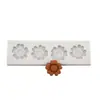 Molde de Azúcar Flip Flor Flor Pastel Decorativo Modelado Molde de Silicona Gota de Chocolate Pegamento Horneado Molde Hecho a Mano