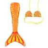 Traje de baño de cola de sirena para niños de comercio exterior europeo y americano, traje de baño para bebé con aletas, atuendo de actuación para niñas, secado rápido