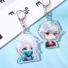 Versão Q de Honor of Kings Cola Acrílica Laser Colorido Chaveiro Pingente Acessórios Customizados Anime Stand Customização