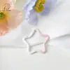 Liga Estrela de Cinco Pontas Macaron Gradiente Fivela de Mola Pingente de Chaveiro Acessórios Pintados DIY Chaveiro Gradiente