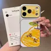 Adequado para capa de celular Apple 17 Pro, design de grafite pintado à mão com peras e morangos, um tema fresco e frutado, capa macia para iPhone 18