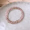 Pulsera genuina de oro galvanizado con círculo de circonitas y perlas, pulsera elegante y a la moda, versátil, retro, de lujo ligero y de alta gama para mujer