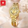 2025 Novo Oli Time Tendência Relógio de Quartzo Cravejado de Diamantes Feminino Douyin Live Relógio Totalmente de Diamante Relógio Feminino Relógio Feminino