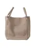 Bolsa Cesto de Couro Bovino de Primeira Camada Estilo Novo com Toque de Luxo, Grande Capacidade, Bolsa de Ombro Único, Bolsa Texturizada para o Dia a Dia