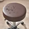 Funda de cojín redonda de piel sintética impermeable para silla funda de asiento para silla de comedor de hotel Funda redonda para silla de bar