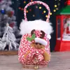 Saco de Embalagem para Maçã do Amor de Natal Saco de Presente do Papai Noel Saco de Presente Saco de Maçã do Amor de Natal de Veludo Dourado