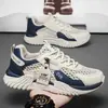 Zapatos deportivos casuales de verano transfronterizos cómodos para hombre, malla transpirable, modernos, estilo coreano, zapatos de papá, ligeros, deportivos, de suela gruesa