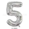 Globos de Número de Cumpleaños para Niño de 32 pulgadas Decoración de Escena de Cumpleaños 123º Globos Plateados Globos de Papel de Aluminio para Bebé y Niños