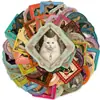 Compra Direta Transfronteiriça de 50 Adesivos de Gato para Porta-Retrato Vintage, Adesivos Decorativos Impermeáveis Personalizados, Materiais DIY para Diários