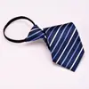 Corbata formal de negocios con cremallera para hombre, estilo coreano, profesional, decorativa, sin nudo, azul, negro y rojo, fácil de poner y quitar.