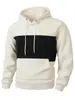 Novedad de Otoño Transfronteriza Más Vendida Sudaderas para Hombre con Bloques de Color, Moda Europea y Americana, Sudaderas con Capucha Deportivas Casuales al por Mayor