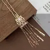 Nuevo Estilo Chino Metal Flor Borla Pasador de Pelo Tocados para Mujer Parte Trasera de la Cabeza Pasador de Pelo Accesorios para el Cabello Accesorios Vintage Pasador de Pelo