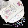 Internet japonesa Celebridade Resina Joias Transparente Aurora Cinco pétalas Flor Nail Art Joias Luminosa Flor Asas de Borboleta Arco