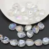 Cuentas de Vidrio para Bisutería DIY, Corte Original de Piedra, Agujero Mediano, 12x16 mm, Cuentas Sueltas Galvanizadas, Accesorios para Cadena de Teléfono, Llavero, Forma de Rombo