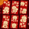 2027 Año del Cordero Sobre Rojo Hojuelas Doradas Escarchado Creativo Dibujos Animados 3D Zodiaco Cien Yuan Mil Yuanes Sobre de Dinero de la Suerte Bolsa de Sobre Rojo de Año Nuevo