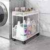 Estantería de almacenamiento junto a la lavadora, estantería de almacenamiento de varios niveles móvil de pie para baño y tocador, estantería de almacenamiento para detergente de lavandería para balcón