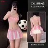 Grupo de Animadoras de Fútbol Fei Mu Chica Sexy Lencería Ropa Sexy para Mujer Disfraz de Juego de Rol Serie de Uniformes Sin Quitar