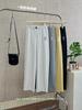 Pantalones de pierna ancha de una pieza de capa de aire para mujer 2025 Primavera Nuevo Estilo Coreano Cintura Elástica Rectos Casuales Pantalones Largos Venta al por Mayor