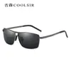 Gafas de Sol Polarizadas de Moda de Fábrica Gafas de Sol Metálicas para Hombre Marco Grande Espejo Sapo Gafas de Sol para Conducir de Hombre 6081