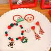 Pulsera Infantil Navideña de Venta Caliente Transfronteriza Pulsera de Cuentas Coloridas Hecha a Mano Versátil para Disfraz de Fiesta Joyería Regalo de Navidad