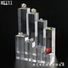 Colunas Quadradas de Cristal Transparente Acrílico Placa de Vidro para Joias Acessórios Decorativos Base de Produto Adereços para Fotografia