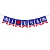 Banderas de Decoración para Fiesta del Día de la Independencia Americana Transfronterizas Colgantes Espirales Banderines de Decoración para Fiesta Festiva de EE. UU. Espirales