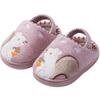 Pantuflas de algodón para niños Fawn Millie al por mayor primavera y otoño dibujos animados cálidas transpirables pantuflas de lana niños y niñas Joker zapatos de algodón