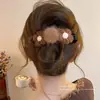 Presilha de Cabelo Grande de Pelúcia Flor para Outono e Inverno para Mulheres, Presilha de Cabelo de Alta Qualidade para a Parte de Trás da Cabeça, Presilha de Bico de Pato