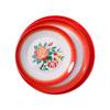 Melamina Vermelha Dupla Felicidade Redonda Simples Estilo Ins Prato Panela Quente Imitação de Porcelana Prato Louça Retro Chinesa Prato de Jantar Nostálgico