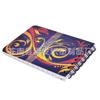 Caderno de bobina com superfície de cartão branco 250g, bolso flip-up, livro de bobina portátil, gravação portátil, livro de mão