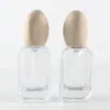 Ventas Directas de Fábrica Botella de Vidrio Cuadrada Plana de 30 ml para Base de Maquillaje Líquida Producto para el Cuidado de la Piel Esencia Protector Solar Crema BB Botella de Bomba para Loción